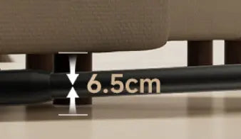 Rækker så lavt som  6,5 cm*