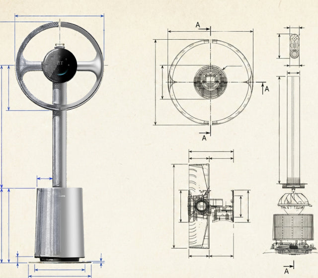 Rund form, raffineret bladløst design