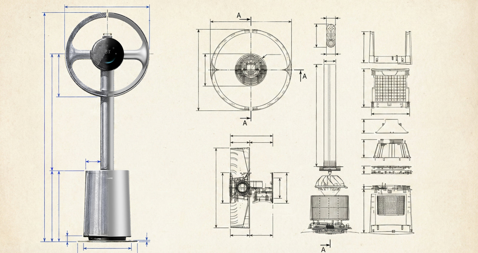 Rund form, raffineret bladløst design